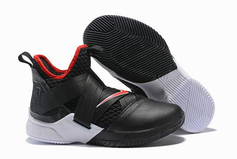Nike Lebron James Soldier 12 Shoes Black White Red